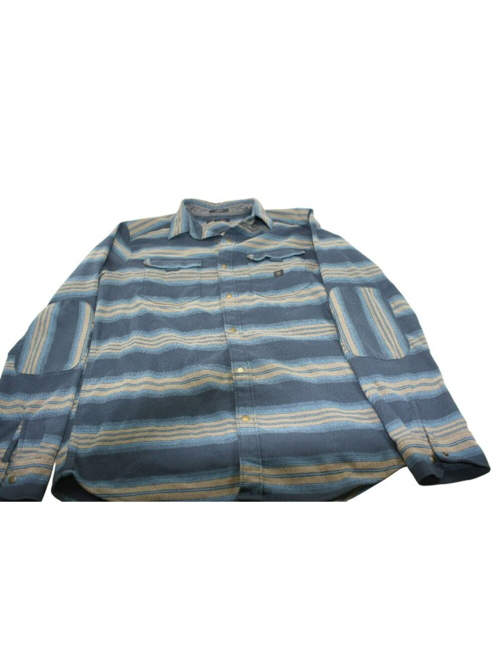 Roark Artifacts of Adventure Shirt Mens M Blue Stripe Performance Flannel